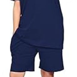 Women's Cotton Casual Wear Solid/Plain Night Suit Set of Top & Shorts, Co Ord Set (Bule, M, Top & Shorts Bule)-image-30