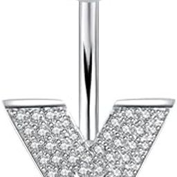 Full Diamond Zircon Belly Button Ring | Stainless Steel Navel Piercing Jewelry for Women-image-48