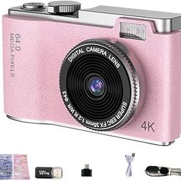 Havilah Kids Camera 2.4 inch Dual-Lens 4K HD CCD Portable Retro Travel Kids Camera(Pink)-image-37