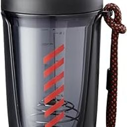 OtG ON THE GO Plastic Gym Protein Shaker 600 ML, Gym Supplement Shaker Leakproof Bpa Free Material (Black), 600 Milliliter-15