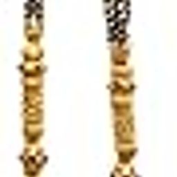 Maharashtrian Traditional Gold Plated 1 Gram Matt Finish Damaru Style 4 line 36 Inch Vati Pendant Long Mangalsutra for Women and Girl-68