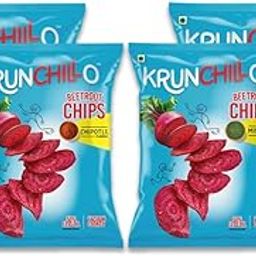 KRUNCHILLO - Beetroot Chips Chipotle and Mint Flavour |Healthy Snacks | High Protein | Source of Fiber |Assorted Pack | 50% Less oil Vaccum Cooked (25g- Pack of 4)-image-55