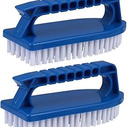 ROMISBABA 2pcs Heavy Duty Pool Wall Scrub Brush Handheld Cleaning Tool for Vinyl Pools Bathroom and Floors Tough Bristles for Debris Removal Non- Handle Design-image-19