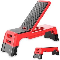 WELCARE Aerobic Stepper Bench - Multifunctional Aerobic step platform, Adjustable workout desk,Incline, Decline, Flat Strength training exercise fitness bench for home gym-14