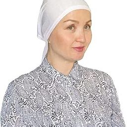 Women Hijab Bonnet Tie Back Cap (White)-image-86