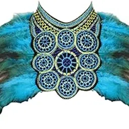 zoomella Artificial Feather Shrug Shawl Lady Shoulder Wrap for Cocktail Gift New Year Blue|Scarves & Wraps|Clothing Shoes & Accessories-picture-15