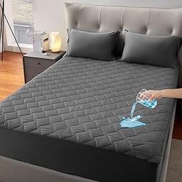 SLEEP ZONE Waterproof Mattress Protector Pad Queen Machine Washable, Breathable Mattress Topper with Deep Pockets, All-Season Use, Hotel Quality (Queen, Grey)-30