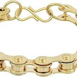 Missmister Real Gold plated Brass, Cycle Chain design, smooth and flexible, stylish unique design Fashion Bracelet Men Stylish (MM1101BLKL)-image-24