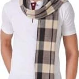Unisex Winter Warm Woolen Fleece Checkered Muffler Scarves Stoles Brown Color (Style-2)-image-97
