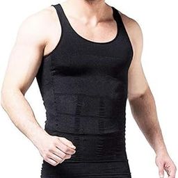 Slimming Tummy Tucker Slim & Lift Body Shaper Vest/Men's Undershirt Vest to Look Slim Instantly (X-Large) (Color As Per Availability) Black-image-6