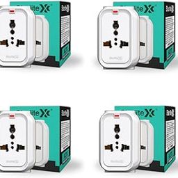 Sturlite Alyx 3 Pin Plug| Universal AC Travel Adapter| ABS Strong Body Socket (Pack of 4)-16