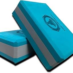 Vedam High Density EVA Foam Yoga Block Set of 2 For Men & Women | Lightweight Yoga Brick For Workout, Training, Stretching, Exercise, Gym, Home Fitness | Improve Strength & Aid Balance (Aqua Grey)-image-16
