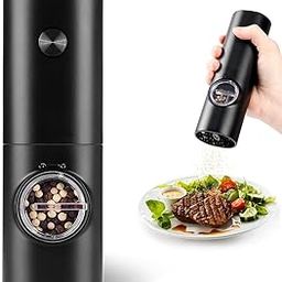 AVIARA™ Electric Salt and Pepper Grinder with Adjustable Coarseness, Pepper Grinder refillable, Battery Operated Salt Grinder with LED Light, Electric Pepper Grinder, One-Handed Operation (Pack of 1)-28