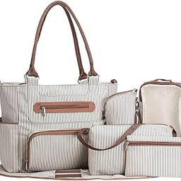 Mummy Diaper Bag Handbag Baby Carriage Storage Bag Baby Nappy Bag for Buggy Khaki-image-27