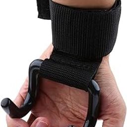 SPIRITUAL HOUSE Weight Lifting Hooks for Enhanced Grip Strength, Metal Dual Hook Deadlift & Pull-Up Wrist Support, Adjustable Hook and Loop Closure, Assisted Gym Straps for Men & Women, Black (Set of 2 PCS)-image-54