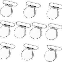 10pcs Metal Clip Belt Buckles Compact Round -mouth Design for Craft Projects Equipment and Belts Lightweight and Useful Strap Clips Silver-image-40