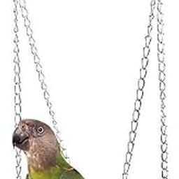 Parrot Cage Hammock Swing10x6 Inches, Colorful Wooden Swing for Parrot Parakeet Budgie Cockatiel Cage with Metal Chain and Clasp (1 Pack)-27