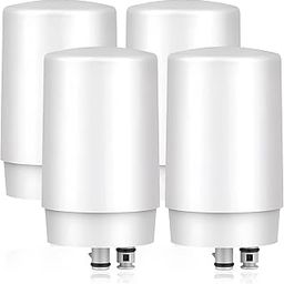 Faucet Water Filter Replacement for Brita®: Sink Filter Attachment Compatible with Brita® Faucet Mount Water Filtration System for Tap Water - White - 4 Count-14