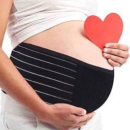 Belly Band for Pregnancy Maternity Belt Pregnancy Support Belt Bump Band Abdominal Brace Belt - Relieve Lower Back , Pelvic and Hip Pain ( Breathable / Adjustable ) (Black)-image-44