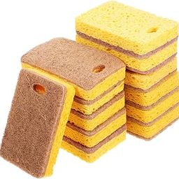 PHENOFICE 12pcs Cellulose Cleaning Sponges Compact Dish Sponge for Kitchen Use Excellent Water Absorption and Strong Scrubbing Power Reusable Non-Scratch Kitchen for Efficient Dish Cleaning-image-71