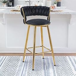 Creative Seating System Cafe Chairs Bar Stool for Living Rooms, Dining Rooms, Lobby, Reception, Waiting Rooms and banquets | (Black)-29