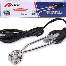 ALLIED SALES INDIA Electric Milk Frother and Coffee Foam 240 Watts Mini Immersion Water Heater Rod, Nickel Plated, for Coffee, Tea, Boiling Small Quantities.1pc-image-1
