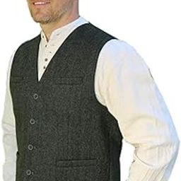 Tweed Vest for Men, Imported from Ireland, Green-image-48