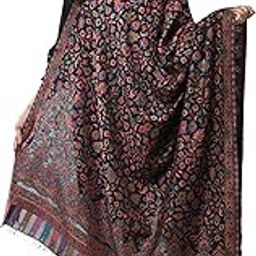 Womens Kashmiri Embroidery Stole, Woollen Stole, Soft and Warm,Maroon-image-76
