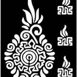 Temporary Tattoowala Hand-Shaped Mehndi Stencil Sheets with Creative Motifs-44