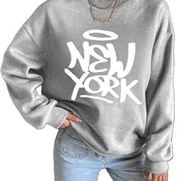 my swag Womens Latest California Sweatshirt Oversize Long Sleeve Outfit Sweatshirt for Women, Drop Shoulder Relaxed Fit Sweat Shirt for Women & Girls-picture-35