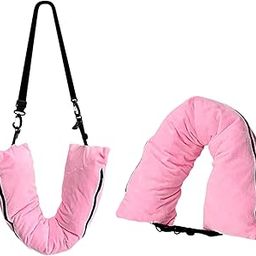 Stuffable Travel Pillow for Extra Luggage Multifunctional Velvet Storage Bag Pink-image-94