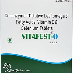 VITAFEST -O TAB Co-enzyme-Q10,olive Leaf,omega 3, Fatty Acids, Vitamin E & Selenium Tablets (3 x 10 Tablets)-image-67
