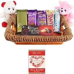 SFU E Com Perferct Chocolaty Gift For Someone | Valentine Chocolate With Love Greeting Card | Valentine Chocolate Hamper | 484-image-22