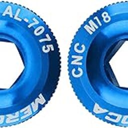 Loom Tree 2X Bicycle Crank Cover Screw Fixing Chainwheel Crankset Bolt M18_Blue-image-4