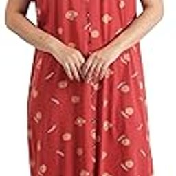 Noty ® Women's- Maternity | Hospital | Delivery Gown | Feeding | Nursing Nighty- Sinker Cotton Knits Fabric- Front Open | Printed | Full Button Open | Short Sleeves-11