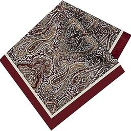 Men's Print Pocket Square | Colour - Maroon | Size - 10 x 10 Inches | Satin Microfiber |Tweed Look | Premium Finish | Formal Wedding Gift | Packaged in Folder-picture-14