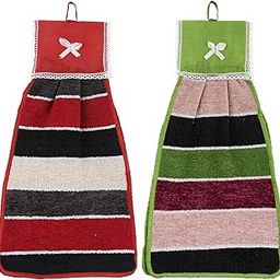 Kuber Industries Hanging Cotton Washbasin Napkin/Hand Towel for Kitchen and Bathroom (Multicolour, 2 Pieces) - CTKTC45541-24