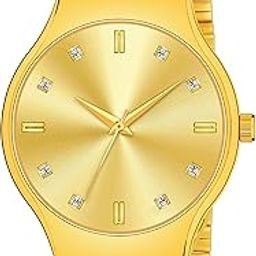 Original Gold Plated Diamond Dial Stainless Steel Strap Fully Comfortable Watch for Men Watch-picture-52