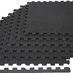 Amazon Brand - Symactive 12mm Kids Interlocking Puzzle Exercise Mat with EVA Foam Interlocking Tiles (Set of 6, Each Tile Size 2 x 2 Ft, 12mm thickness, Black)-15
