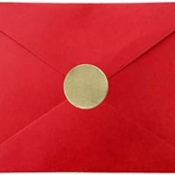 Accuprints Red Envelopes Pack of 25 | Size - 5 X 75inch | 25 Gold Stickers Free with envelopes Envelopes for Invitation Card or Thank You Card or Voucher or Gift (PAck of 25)-image-17