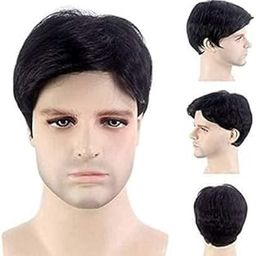 DELUXE HAIR Synthetic Hair Gent Wig Natural Color For Men's And Boy's Stylish Full Head Hair Gents Wig Black-10