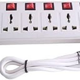 Kaltron 7 Socket Extension Board with Fuse (Cord Length:2.5 Meter, White)-image-130