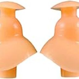 LOOM TREE Soft Silicone Swimming Ear Plugs Waterproof Work Swimmer Anti Noise Earplugs Orange | 1 Pair Ears Plug-31