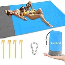 Turebest Beach Blanket 79 * 55inch, Compact Sand Proof and Waterproof Picnic Blanket, with Portable Storage Bag, Great for Outdoor Travel Camping Hiking Festival Park Sports-image-41