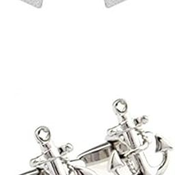 Cufflinks Combo Set for Men Silver Black Colour for Office Corporate Party French Cuff Shirts Shirt Suit Blazer in A Gift Box 779-1428-picture-32