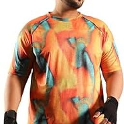 Instafab Plus Men's Basic Activewear T-Shirts for Casual Wear | Short Sleeves | Anti-Odor | Dri-Fit | Jersey T-Shirt Crafted with Comfort Fit & High-Performance-image-38