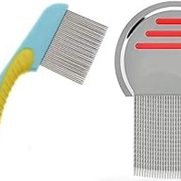 Ereganuty 2 Pieces Lice Comb For Women And Kids Stainless Steel Lice Egg Nit Lice Egg Removal Comb-24
