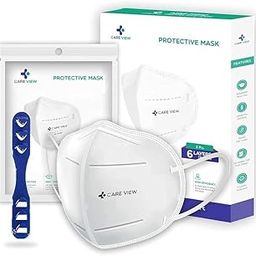 Anti Pollution Cotton Reusable Unisex Face Mask, Ear Loop Style (Pack of 10, White) Protective Fold Flat Mask with 6 Layered (With Head Mask Extender)-79