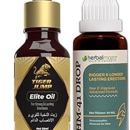 Tiger Jump Vitality Oil & HM41 Herbal Drops Combo for Men – Ayurvedic Wellness Support for Stamina, Energy & Performance – Natural Ingredients, 100% Herbal Formula-image-81