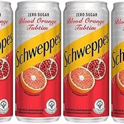 Schweppes Zero Sugar Blood Orange Fabtim Carbonated Drink 330ml Each (Pack of 4)-image-85